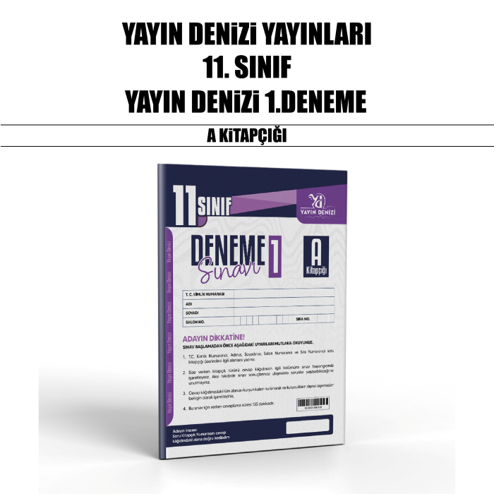 YDENİZİ 11.SINIF DENEME TARAMA SINAVI 1-A - 25-26